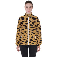 Animal Print - Leopard Jaguar Dots Women s High Neck Windbreaker by ConteMonfrey