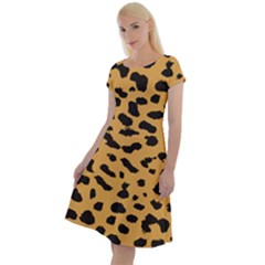 Animal Print - Leopard Jaguar Dots Classic Short Sleeve Dress