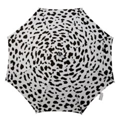 Black And White Leopard Dots Jaguar Hook Handle Umbrellas (large) by ConteMonfrey