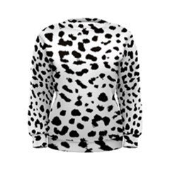 Black And White Leopard Dots Jaguar Women s Sweatshirt by ConteMonfrey