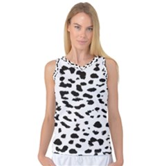 Black And White Leopard Dots Jaguar Women s Basketball Tank Top by ConteMonfrey