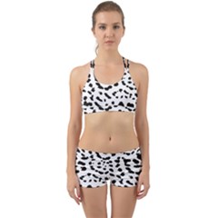 Black And White Leopard Dots Jaguar Back Web Gym Set by ConteMonfrey