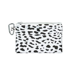 Black And White Leopard Dots Jaguar Canvas Cosmetic Bag (small) by ConteMonfrey