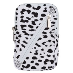 Black And White Leopard Dots Jaguar Belt Pouch Bag (large) by ConteMonfrey