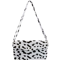 Black And White Leopard Dots Jaguar Removable Strap Clutch Bag by ConteMonfrey
