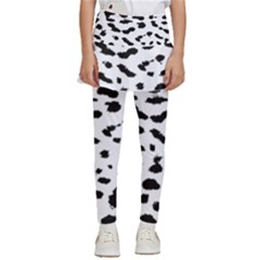 Black And White Leopard Dots Jaguar Kids  Skirted Pants by ConteMonfrey