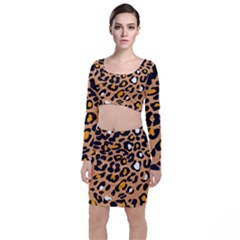 Leopard Jaguar dots Top and Skirt Sets