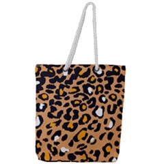 Leopard Jaguar dots Full Print Rope Handle Tote (Large)