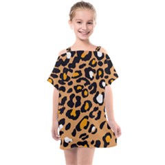 Leopard Jaguar Dots Kids  One Piece Chiffon Dress by ConteMonfrey