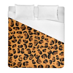 Orange Leopard Jaguar Dots Duvet Cover (full/ Double Size) by ConteMonfrey