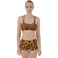 Orange Leopard Jaguar Dots Perfect Fit Gym Set by ConteMonfrey