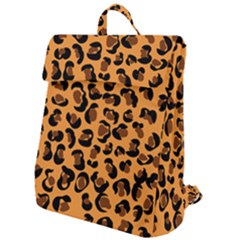 Orange Leopard Jaguar Dots Flap Top Backpack