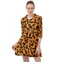 Orange Leopard Jaguar dots Mini Skater Shirt Dress View1