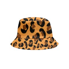 Orange Leopard Jaguar Dots Inside Out Bucket Hat (kids) by ConteMonfrey