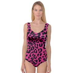 Leopard Print Jaguar Dots Pink Neon Princess Tank Leotard  by ConteMonfrey