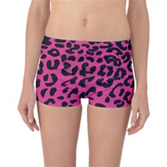 Leopard Print Jaguar Dots Pink Neon Reversible Boyleg Bikini Bottoms by ConteMonfrey
