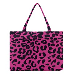 Leopard Print Jaguar Dots Pink Neon Medium Tote Bag by ConteMonfrey