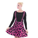 Leopard Print Jaguar dots pink neon Suspender Skater Skirt View1