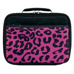 Leopard Print Jaguar Dots Pink Neon Lunch Bag by ConteMonfrey