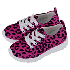 Leopard Print Jaguar Dots Pink Neon Kids  Lightweight Sports Shoes by ConteMonfrey