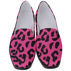 Leopard Print Jaguar Dots Pink Neon Women s Classic Loafer Heels by ConteMonfrey