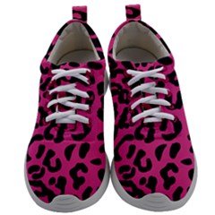 Leopard Print Jaguar Dots Pink Neon Mens Athletic Shoes by ConteMonfrey