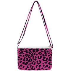 Leopard Print Jaguar Dots Pink Neon Double Gusset Crossbody Bag by ConteMonfrey