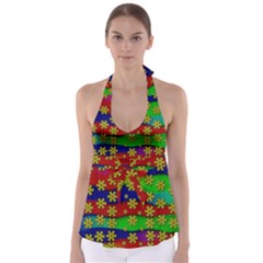 Blooming Stars On The Rainbow So Rare Babydoll Tankini Top