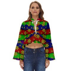 Blooming Stars On The Rainbow So Rare Boho Long Bell Sleeve Top by pepitasart