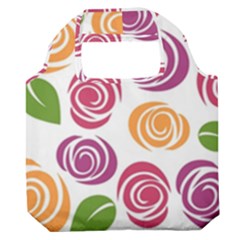 Colorful Seamless Floral, Flowers Pattern Wallpaper Background Premium Foldable Grocery Recycle Bag by Amaryn4rt