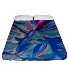 The Painted Shell Fitted Sheet (california King Size) by kaleidomarblingart