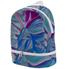 The Painted Shell Zip Bottom Backpack by kaleidomarblingart