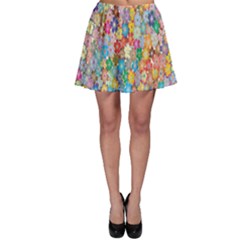 Floral Flowers Skater Skirt by artworkshop