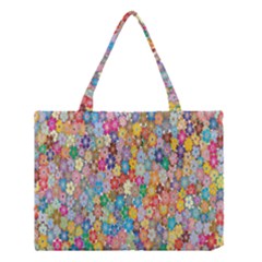 Floral Flowers Medium Tote Bag by artworkshop