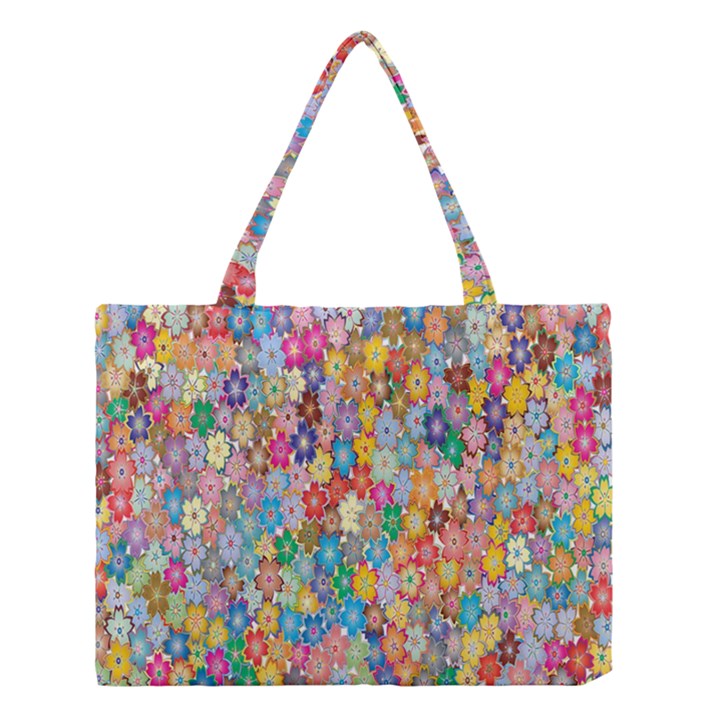 Floral Flowers Medium Tote Bag