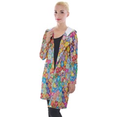 Floral Flowers Hooded Pocket Cardigan by artworkshop