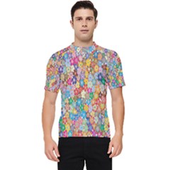 Floral Flowers Men s Short Sleeve Rash Guard by artworkshop