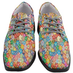 Floral Flowers Women Heeled Oxford Shoes by artworkshop