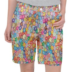 Floral Flowers Pocket Shorts by artworkshop