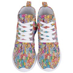 Floral Flowers Women s Lightweight High Top Sneakers by artworkshop