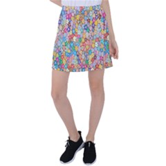 Floral Flowers Tennis Skirt by artworkshop