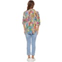 Floral Flowers Women s Quarter Sleeve Pocket Shirt View4