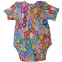 Floral Flowers Baby Short Sleeve Onesie Bodysuit View2