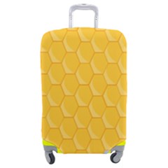 Hexagons Yellow Honeycomb Hive Bee Hive Pattern Luggage Cover (medium) by artworkshop