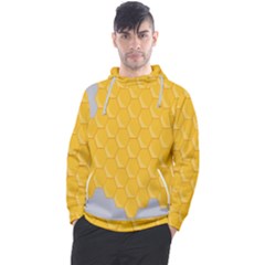 Hexagons Yellow Honeycomb Hive Bee Hive Pattern Men s Pullover Hoodie by artworkshop