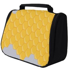 Hexagons Yellow Honeycomb Hive Bee Hive Pattern Full Print Travel Pouch (big) by artworkshop