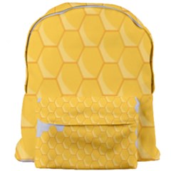 Hexagons Yellow Honeycomb Hive Bee Hive Pattern Giant Full Print Backpack