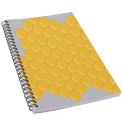 Hexagons Yellow Honeycomb Hive Bee Hive Pattern 5 5  X 8 5  Notebook by artworkshop