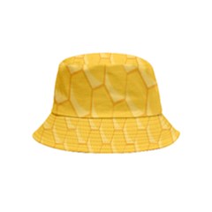 Hexagons Yellow Honeycomb Hive Bee Hive Pattern Bucket Hat (kids) by artworkshop