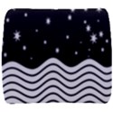 Black And White Waves And Stars Abstract Backdrop Clipart Back Support Cushion View1
